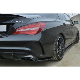 Накладки сплиттеры боковые на задний бампер на Mercedes CLA C117 A45 AMG рестайл